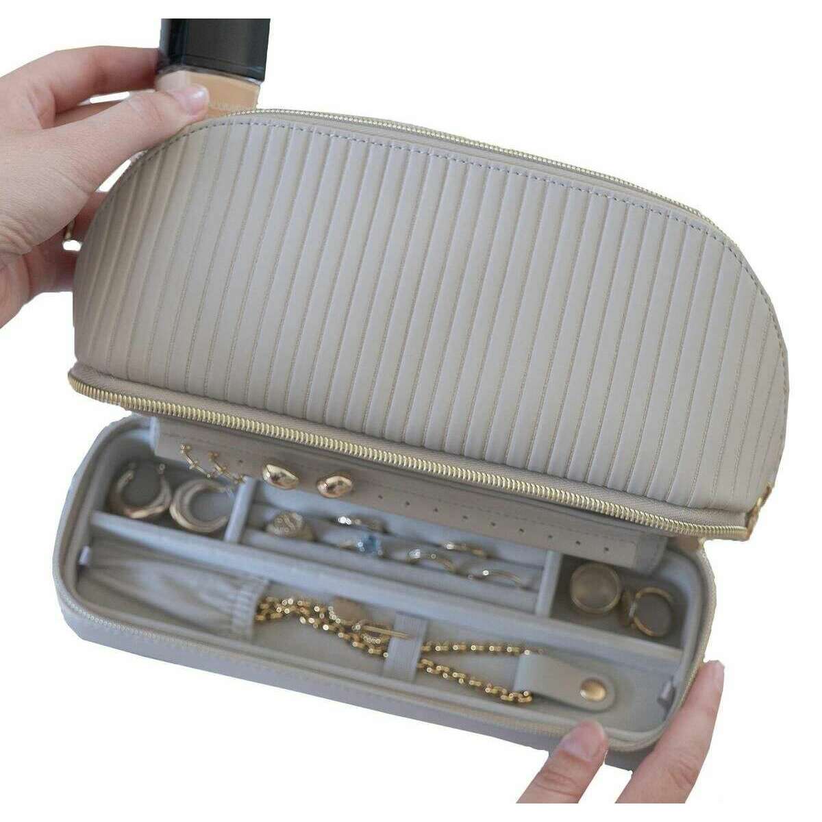 Stackers Cosmetic and Jewellery Bag - Limestone Grey - Image 3
