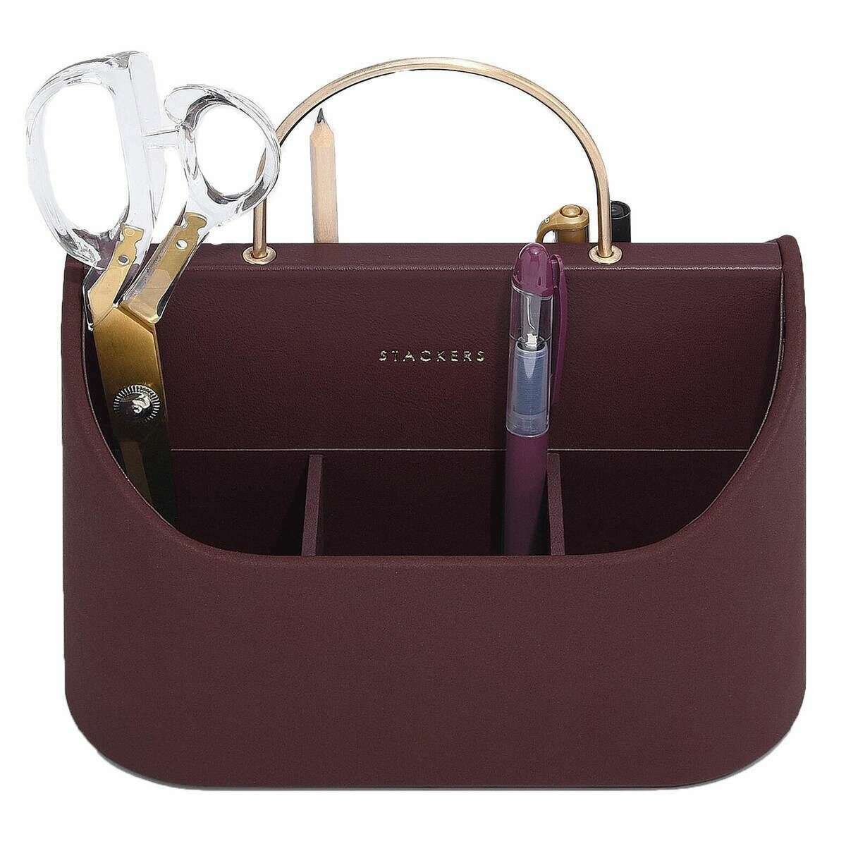 Stackers Desk Caddy - Garnet Burgundy