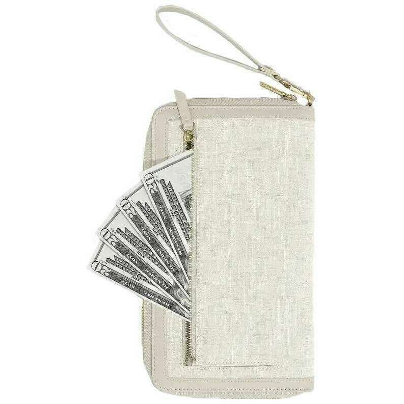 Stackers Family Passport Holder - Oatmeal/Linen Beige - Image 3