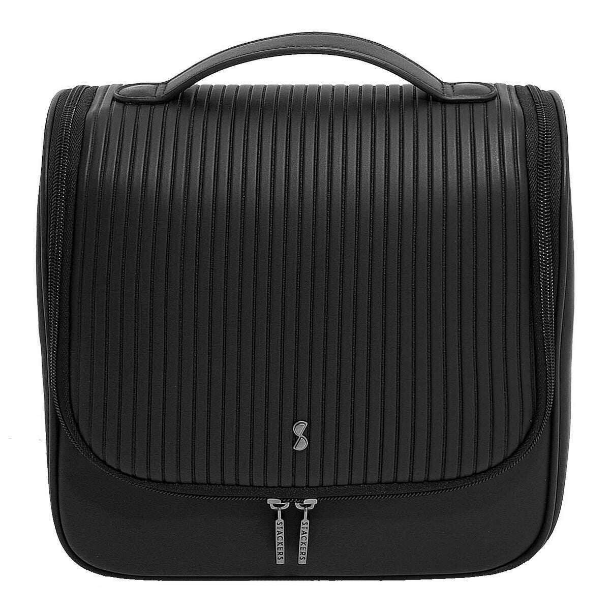 Stackers Fluted Hanging Wash Bag - Black