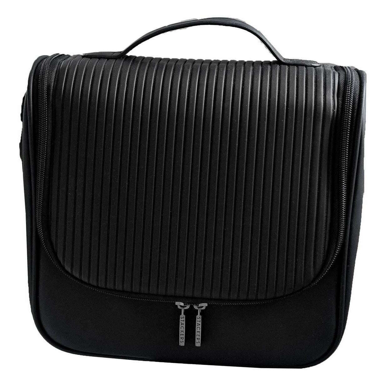 Stackers Fluted Hanging Wash Bag - Black - Image 5