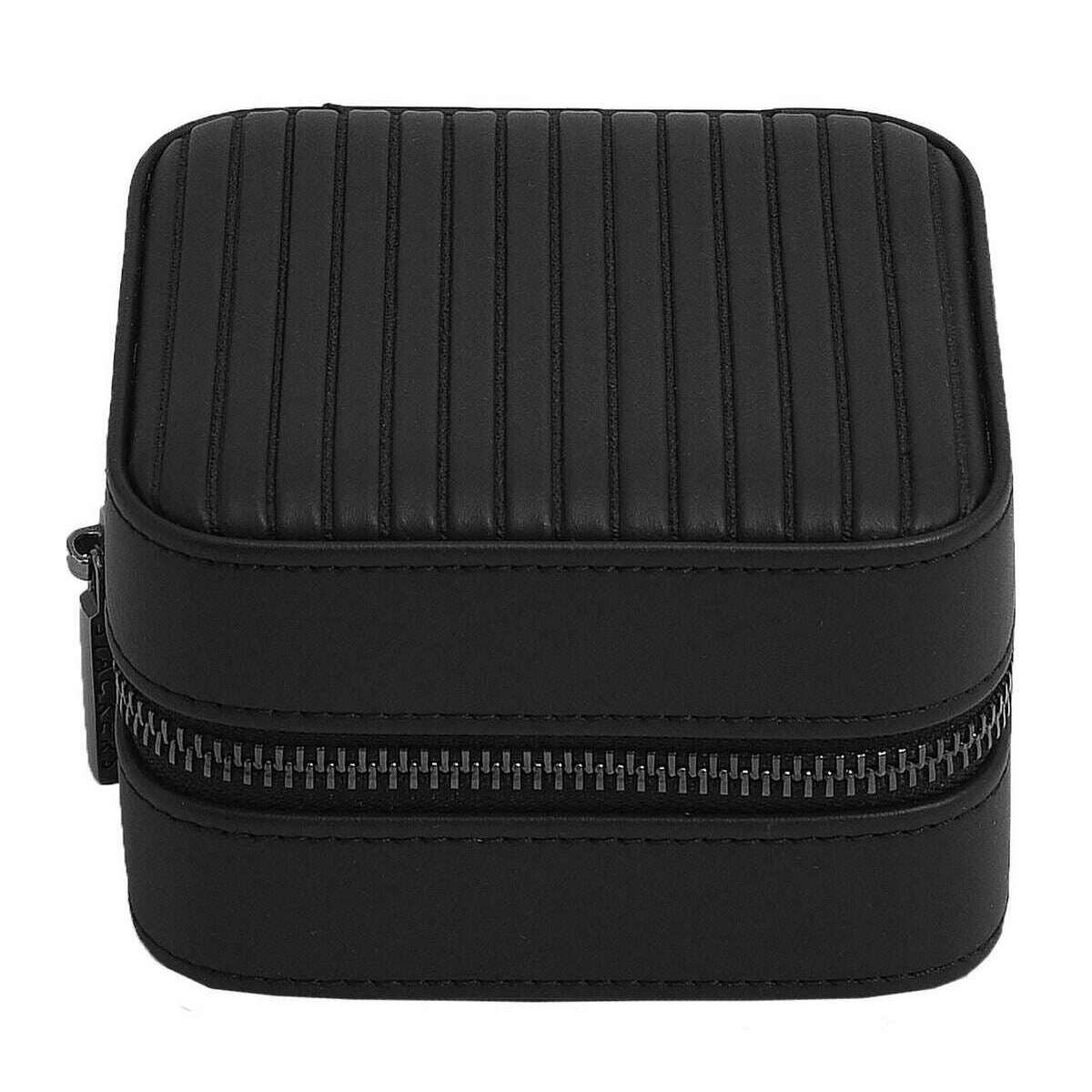 Stackers Fluted Watch and Jewellery Box - Black - Image 2