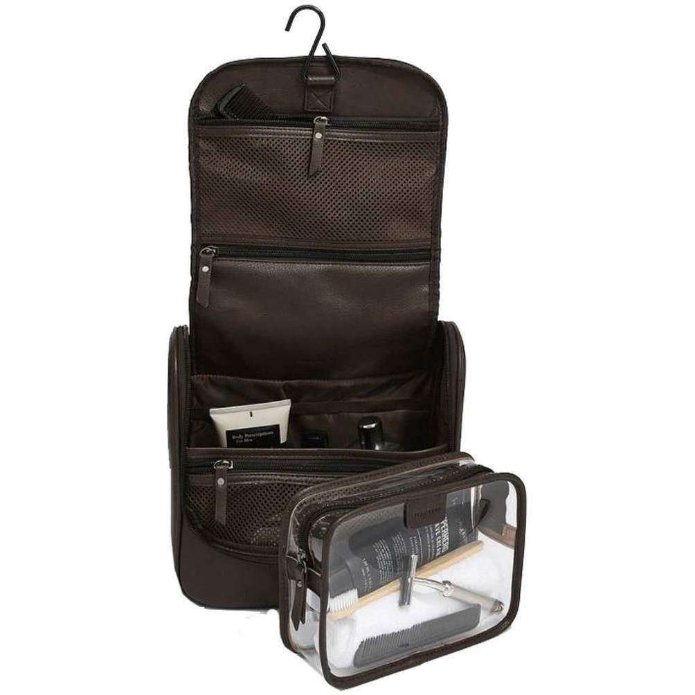 Stackers Hanging Wash Bag - Brown - Image 4