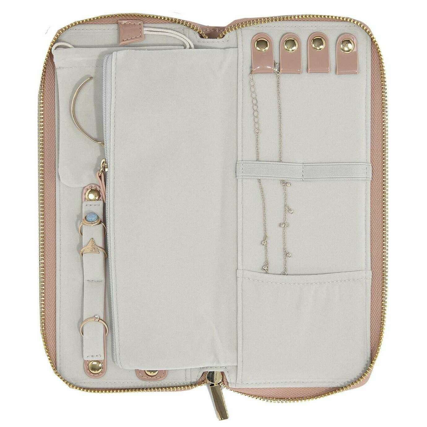 Stackers Jewellery Roll - Patent Rose Pink - Image 4