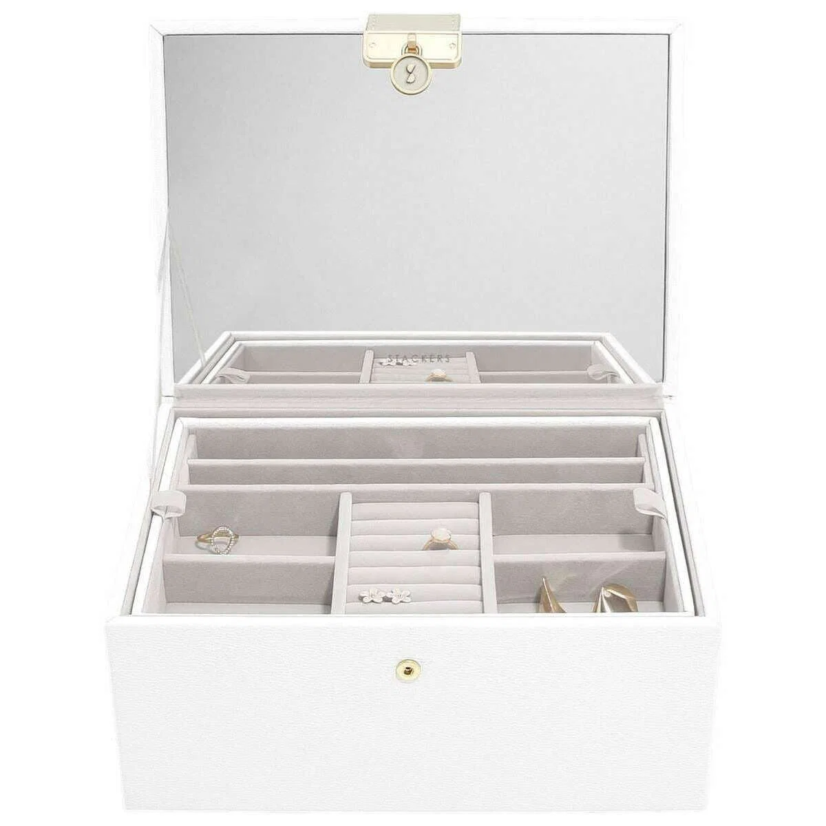 Stackers Luxury Classic Jewellery Box - White Pebble