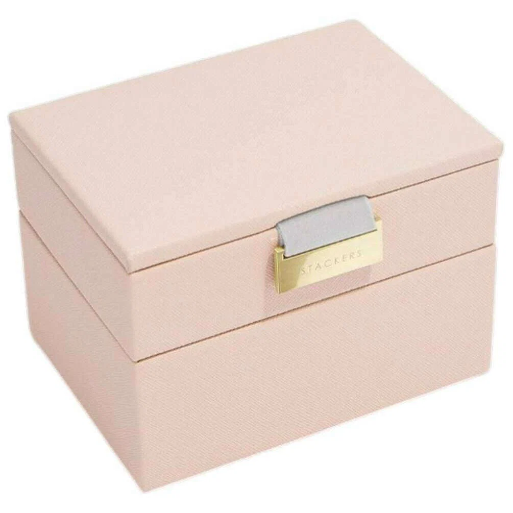 Stackers Micro Jewellery Box - Blush Pink/Gold - Image 2