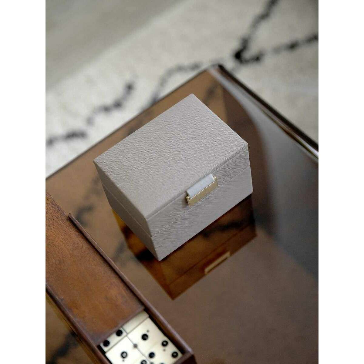 Stackers Micro Jewellery Box - Taupe Beige - Image 5