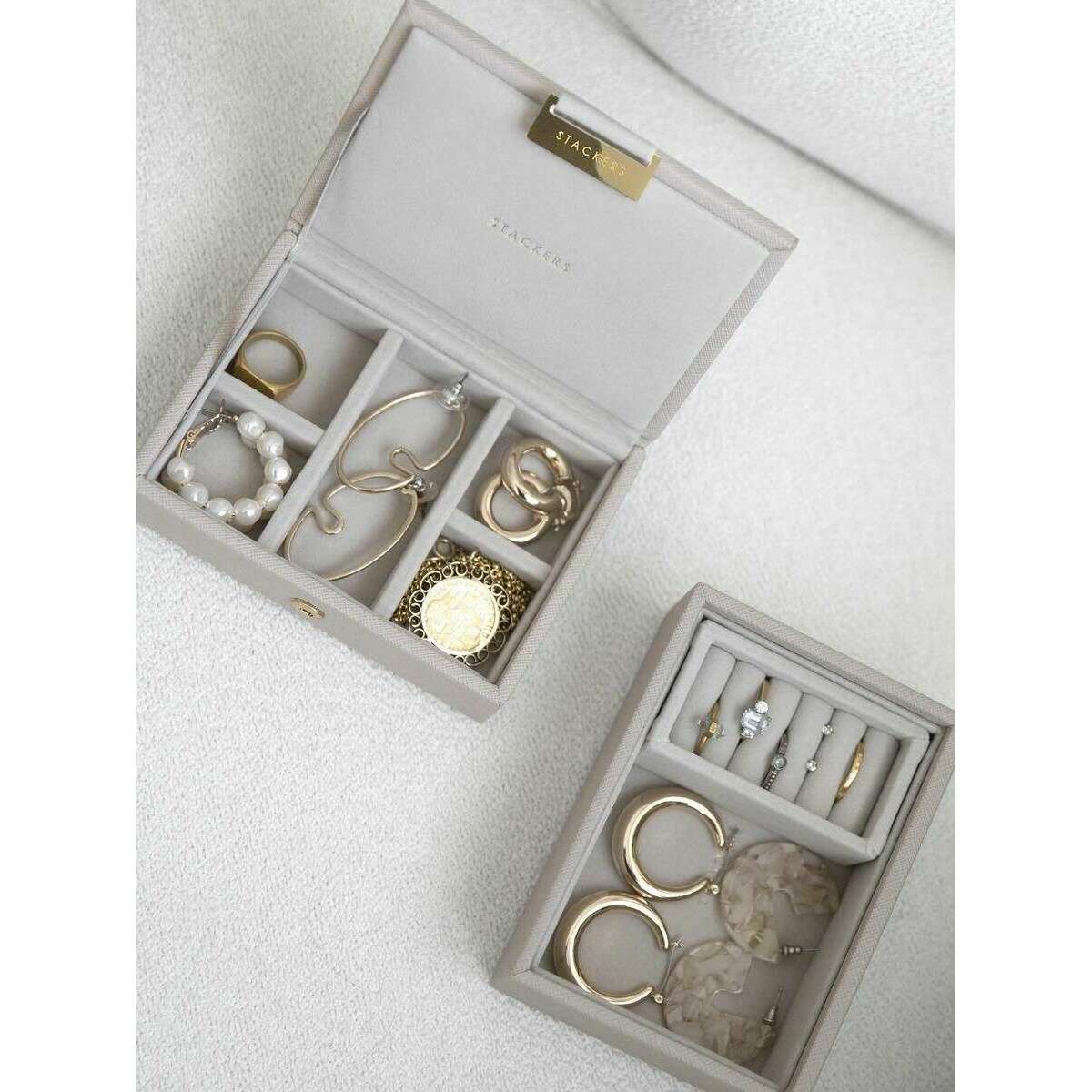 Stackers Micro Jewellery Box - Taupe Beige - Image 6