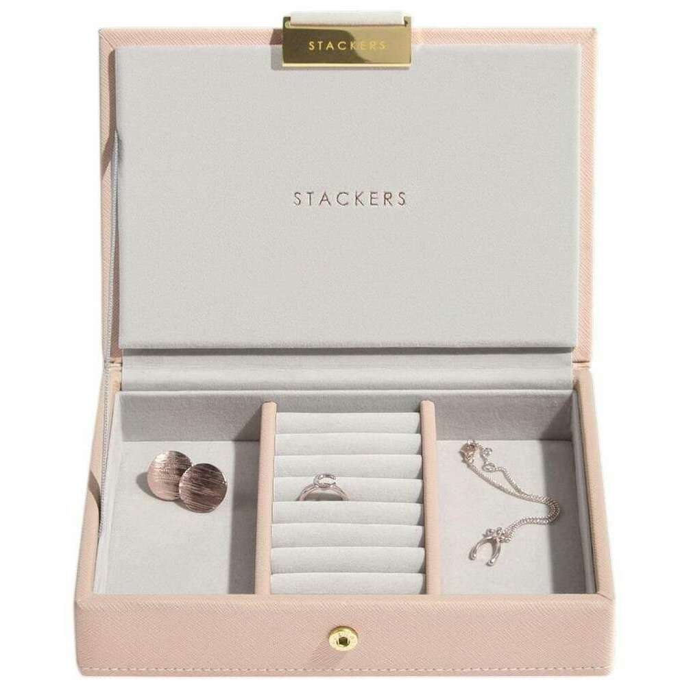 Stackers Mini Jewellery Box Set of 2 - Blush Pink/Gold - Image 2