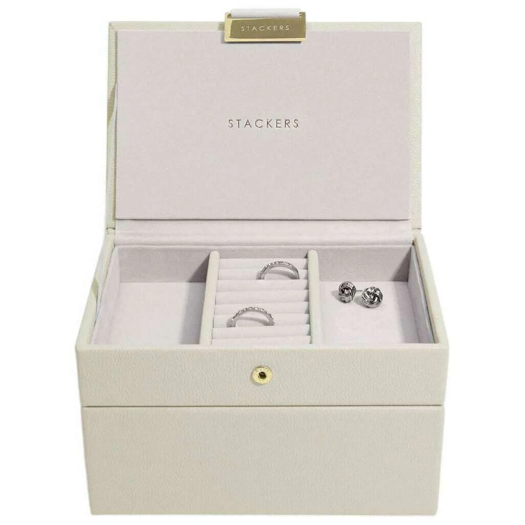 Stackers Mini Jewellery Box Set of 2 - Oatmeal Cream