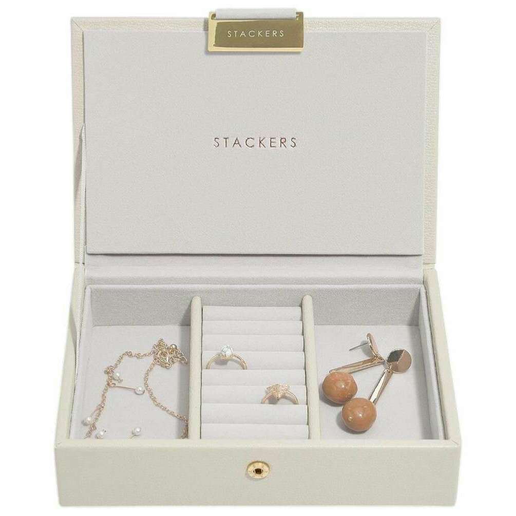 Stackers Mini Jewellery Box Set of 2 - Oatmeal Cream - Image 3