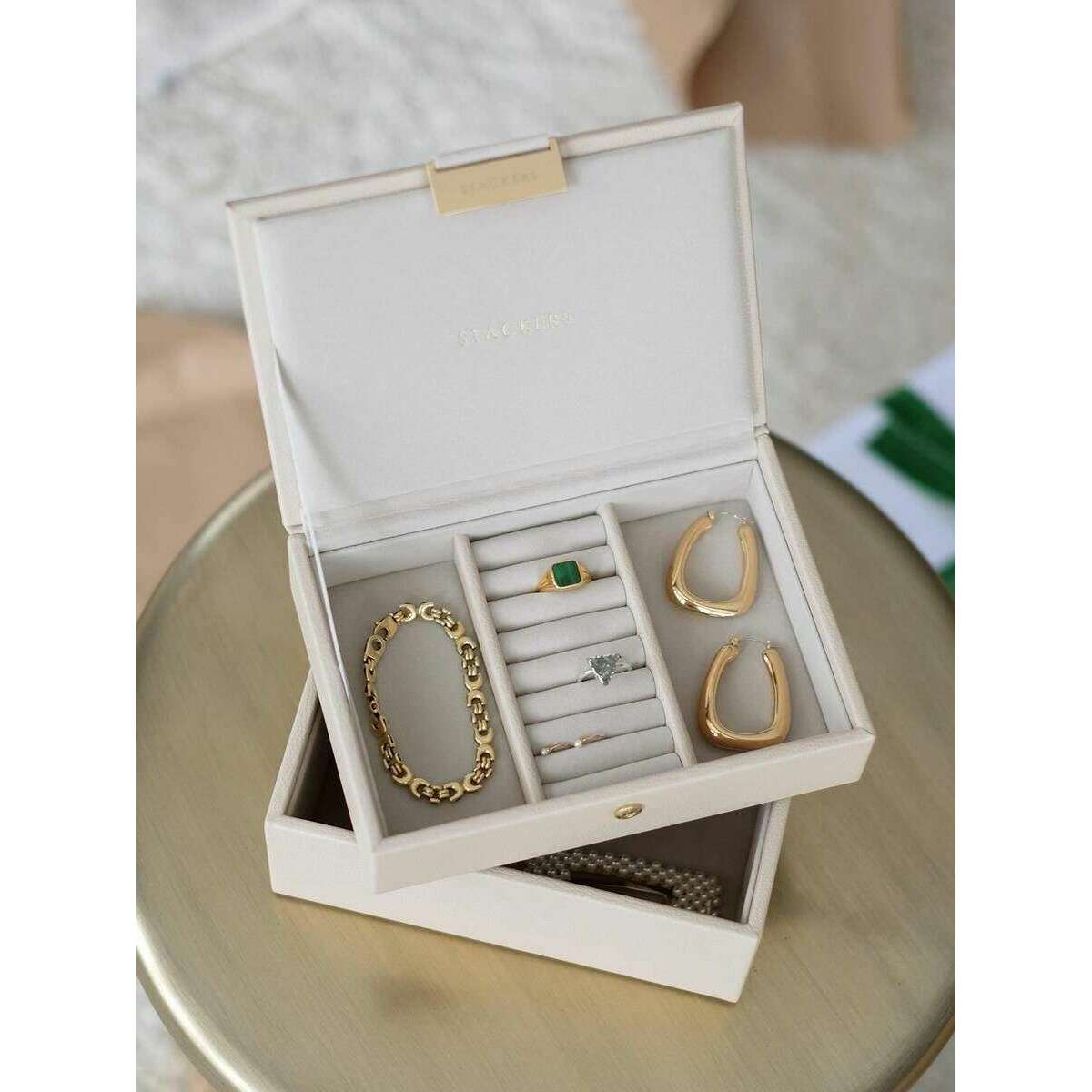 Stackers Mini Jewellery Box Set of 2 - Oatmeal Cream - Image 5