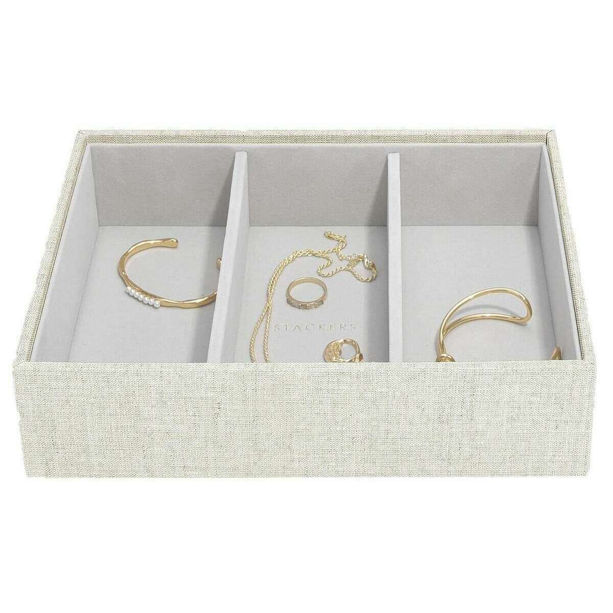 Stackers Set of 3 Classic Jewellery Box - Oatmeal/Linen Beige - Image 5