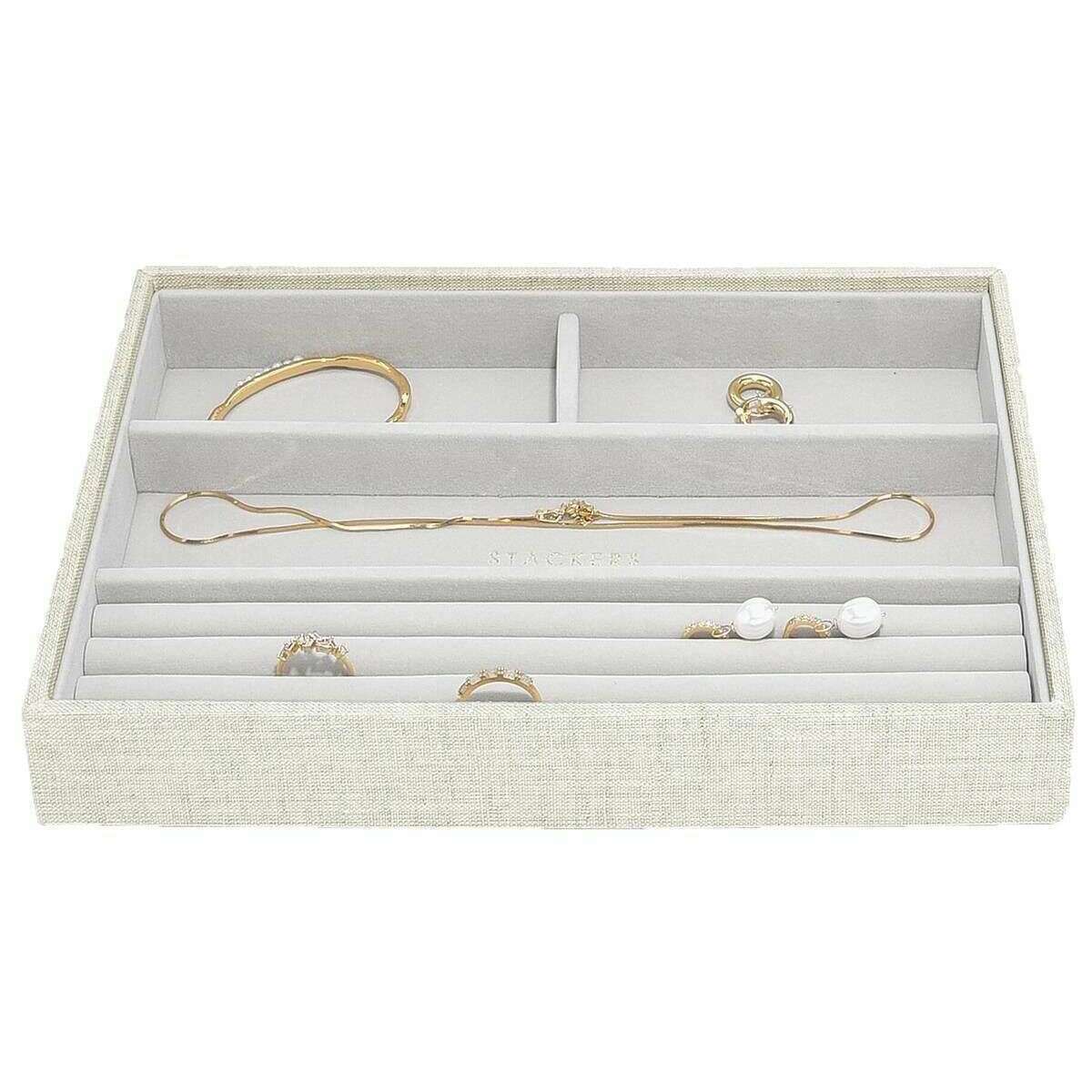 Stackers Set of 5 Classic Jewellery Box - Oatmeal/Linen Beige - Image 5