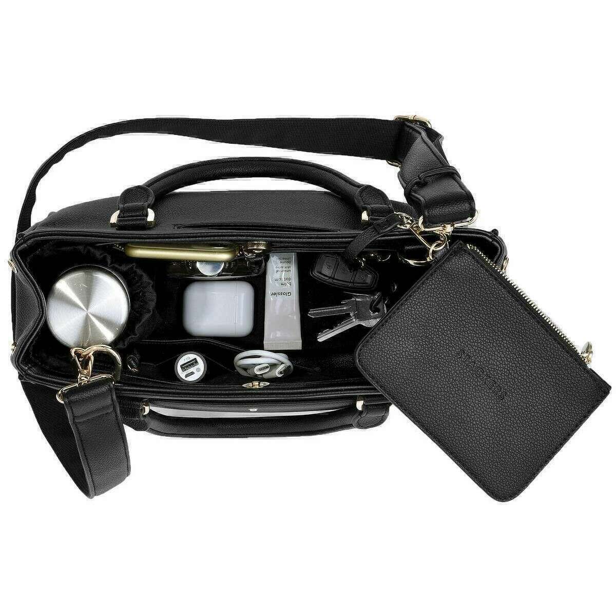 Stackers Small Handbag - Black - Image 5