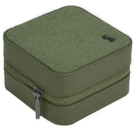 Stackers Square Travel Watch and Jewellery Box - Green - Image 3