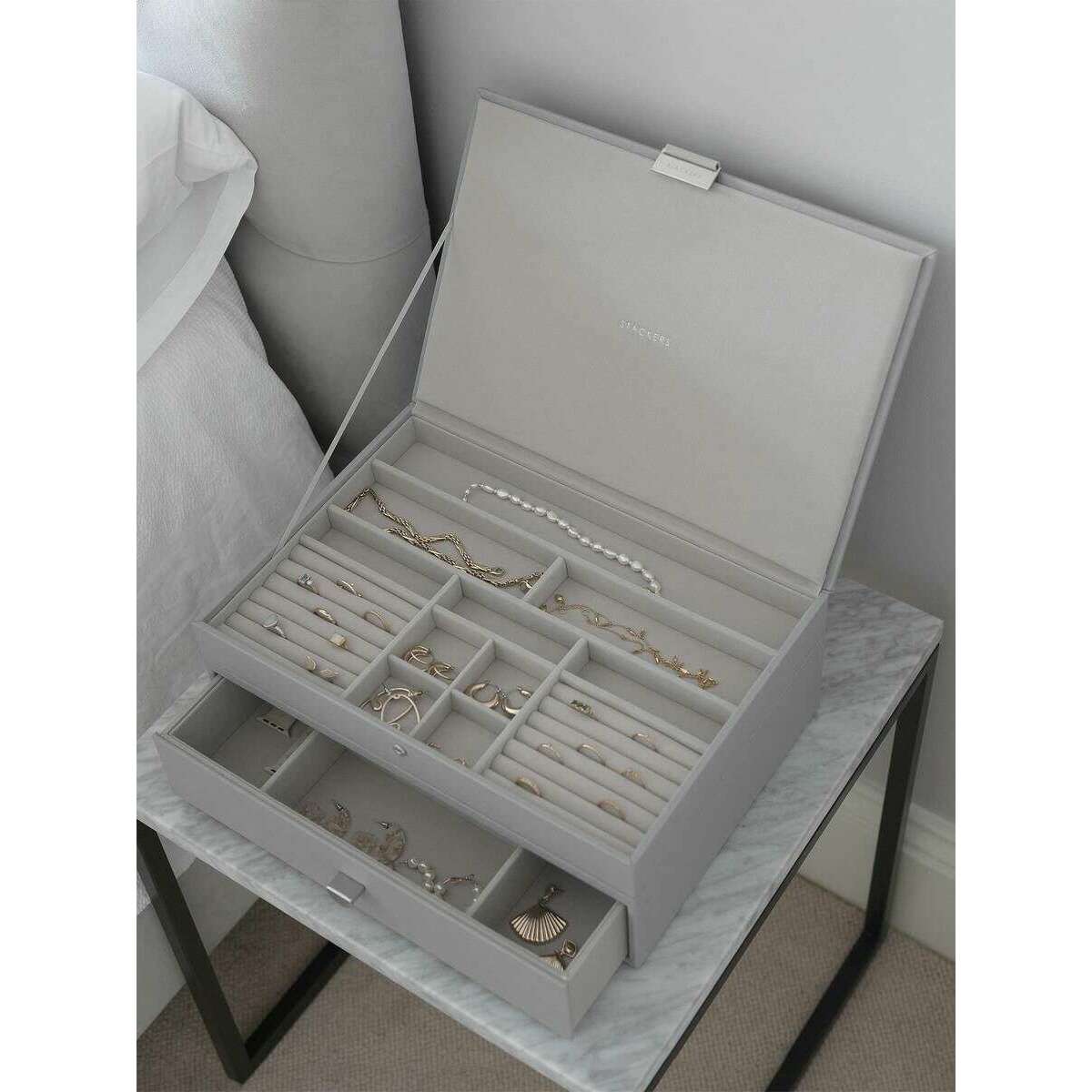Stackers Supersize Jewellery Box 1-Drawer Set - Pebble Grey - Image 5