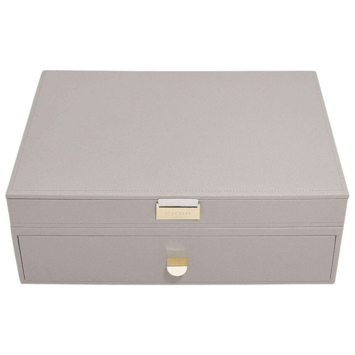 Stackers Supersize Jewellery Box 1-Drawer Set - Taupe Beige - Image 2