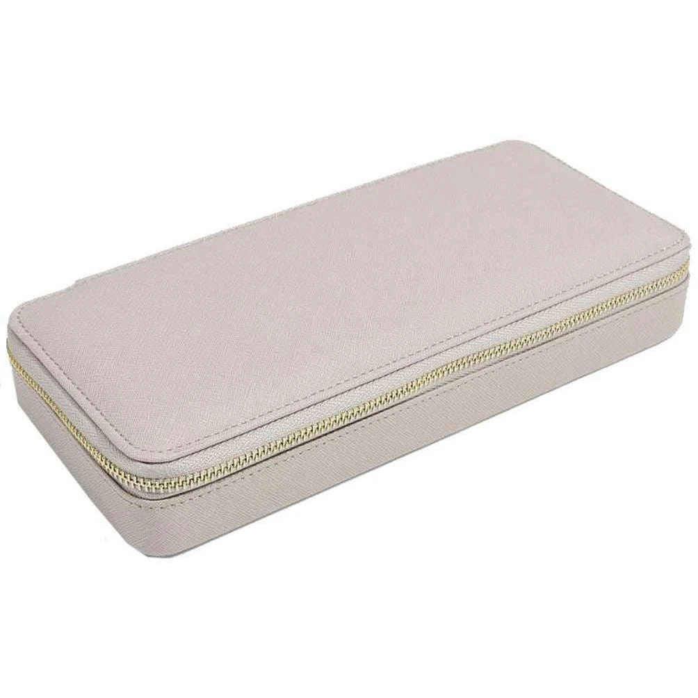 Stackers Travel Necklace Jewellery Box - Taupe Beige - Image 2
