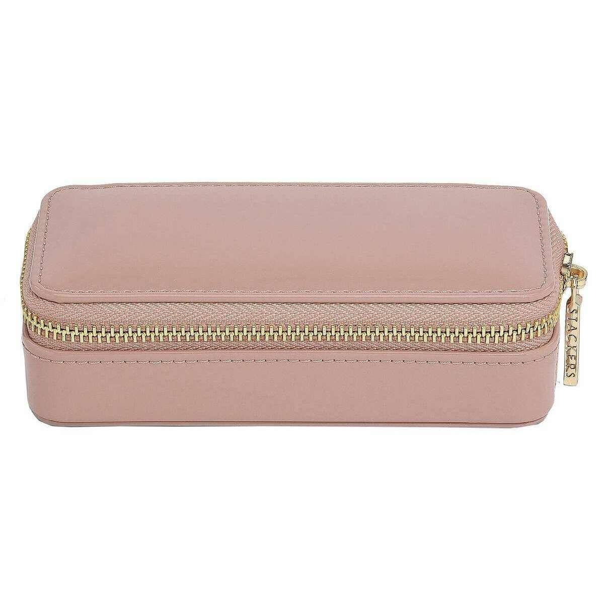 Stackers Zipped Travel Jewellery Box - Patent Rose Pink - Image 2