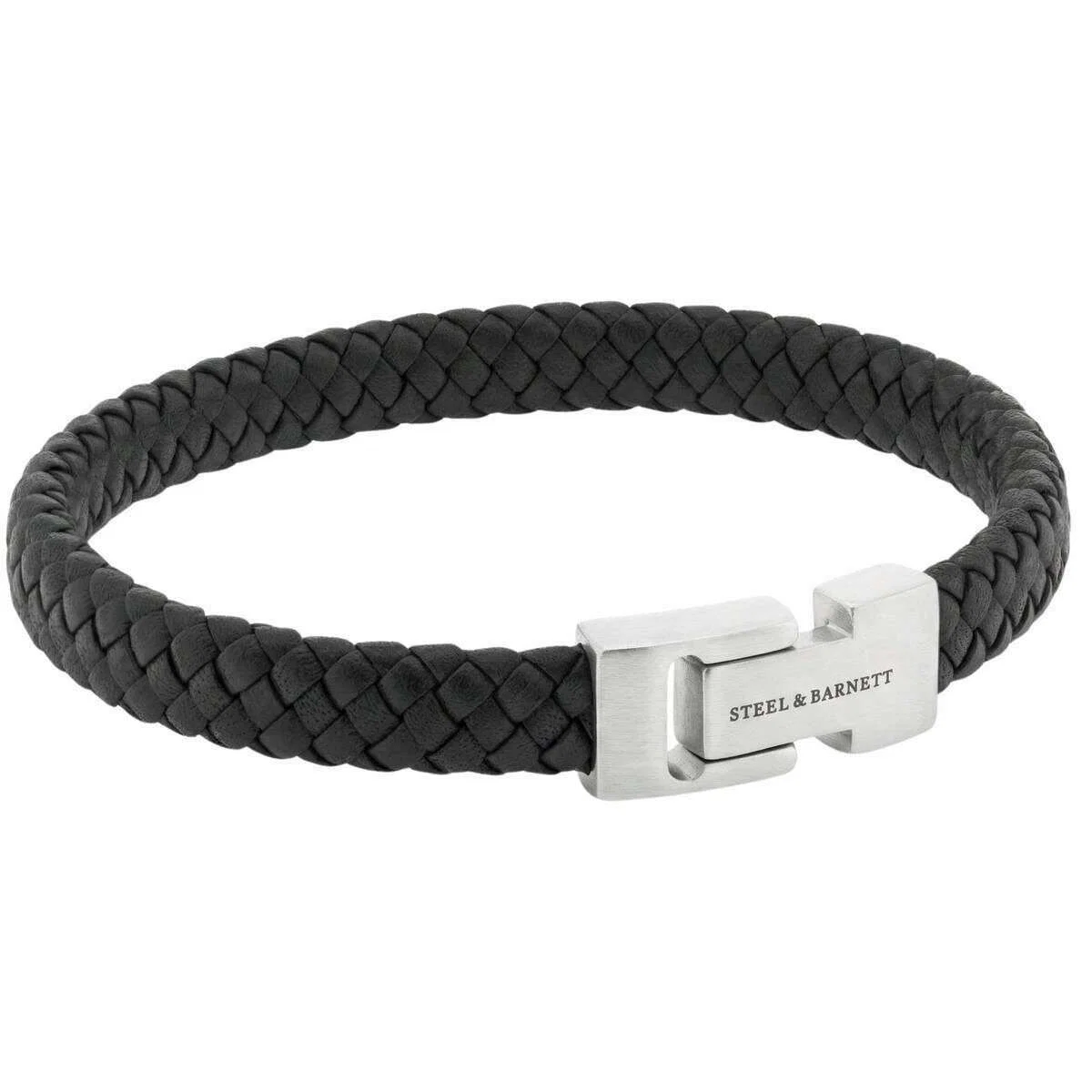 Steel & Barnett Archie Braided Leather Bracelet - Black