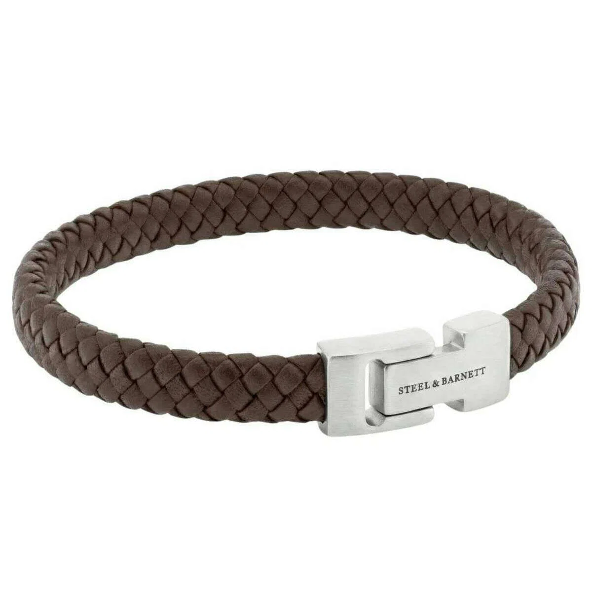 Steel & Barnett Archie Braided Leather Bracelet - Brown
