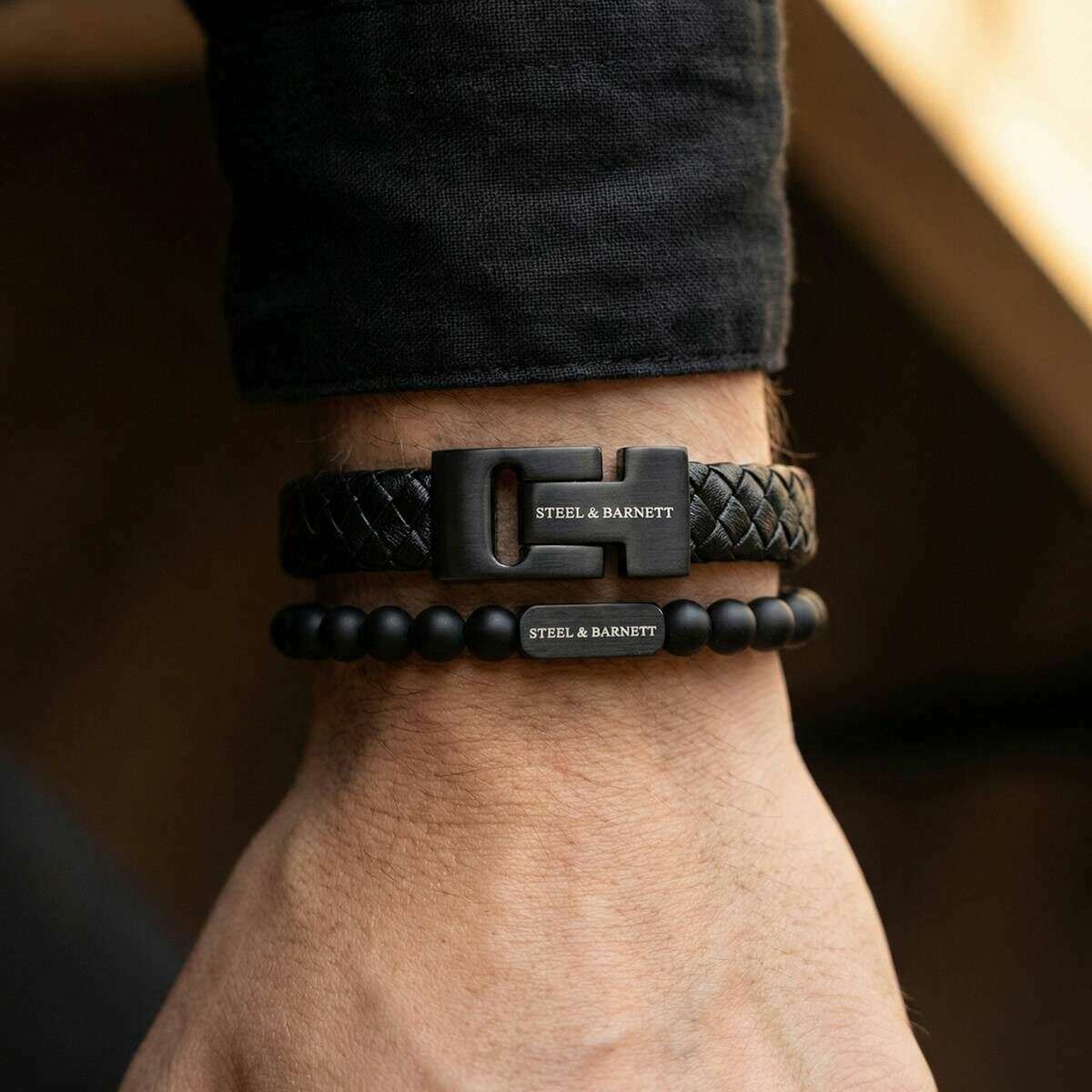 Steel & Barnett Duo Bracelet Gift Set - Black Edition - Image 3