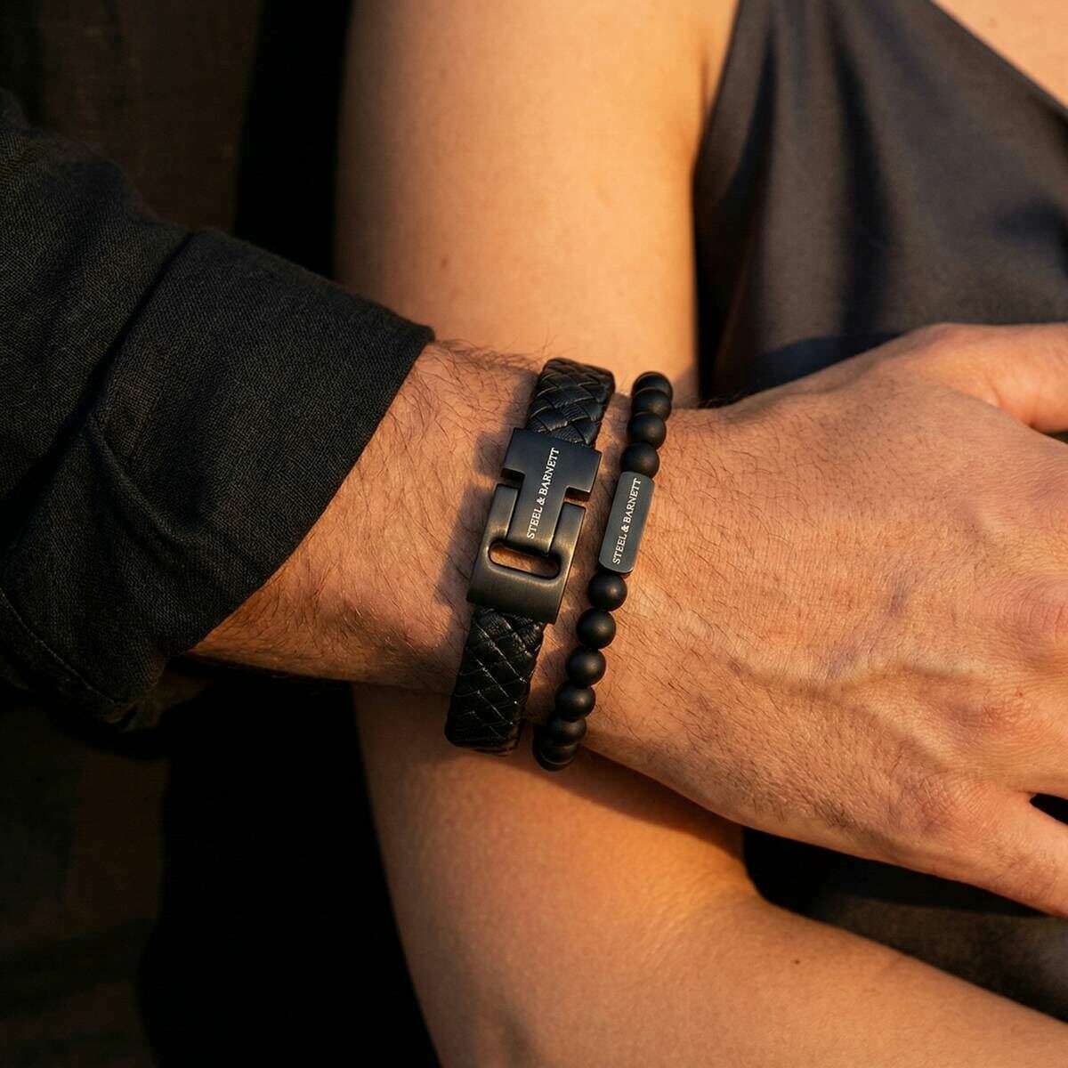 Steel & Barnett Duo Bracelet Gift Set - Black Edition - Image 4