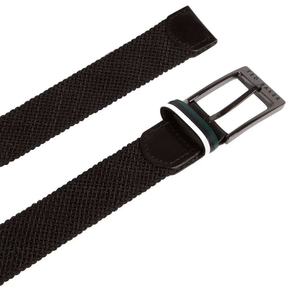 Ted Baker Austiin Woven Leather Elasticated Belt - Black - Image 3