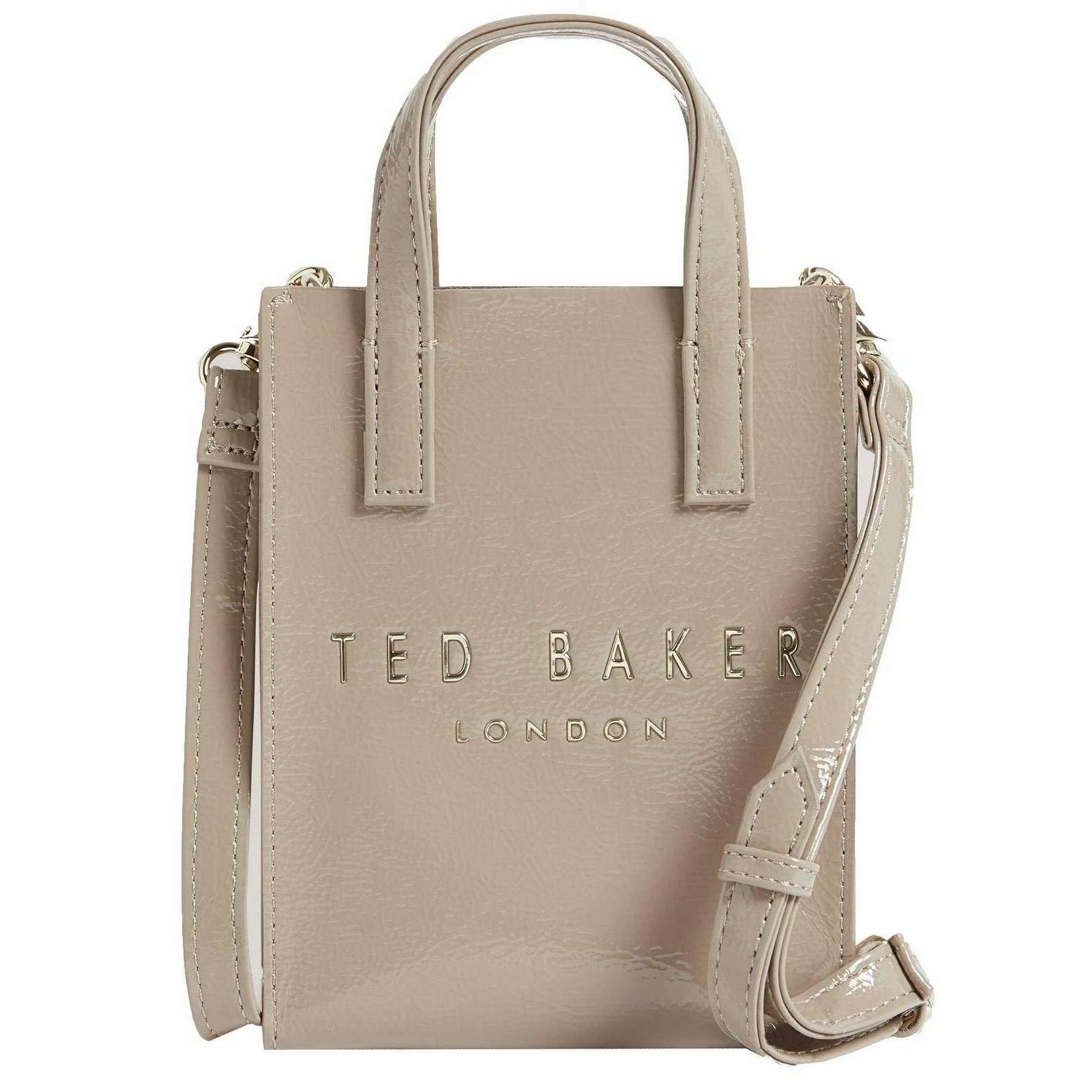 Ted Baker Crinkll Crinkle Mini Icon Bag - Stone Beige