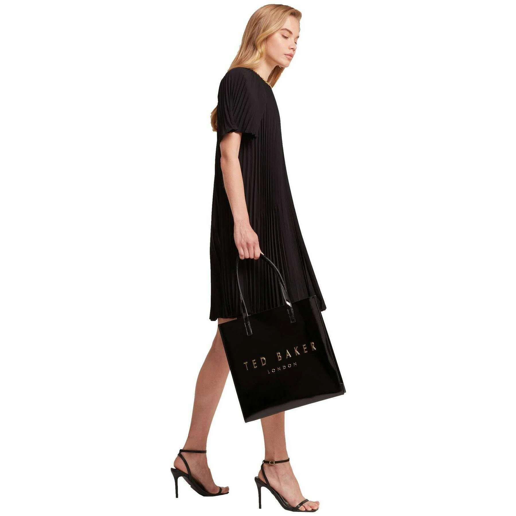 Ted Baker Crinkon Crinkle Large Icon Tote Bag - Black - Image 5