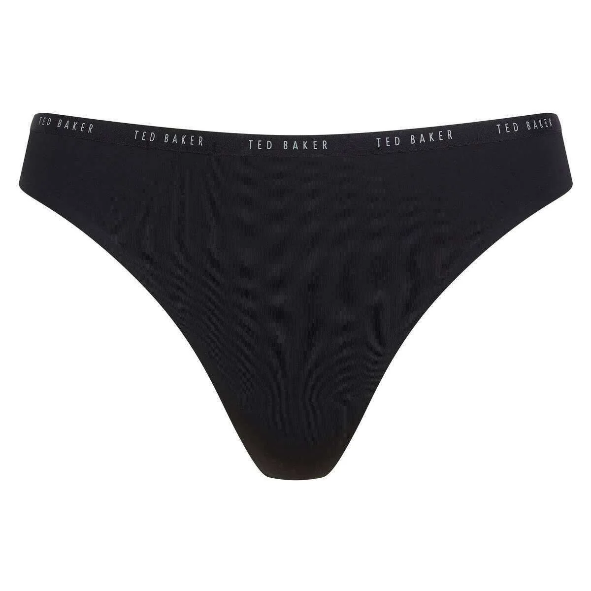 Ted Baker Indie 3 Pack Embossed No Show Thongs - Black - Image 3