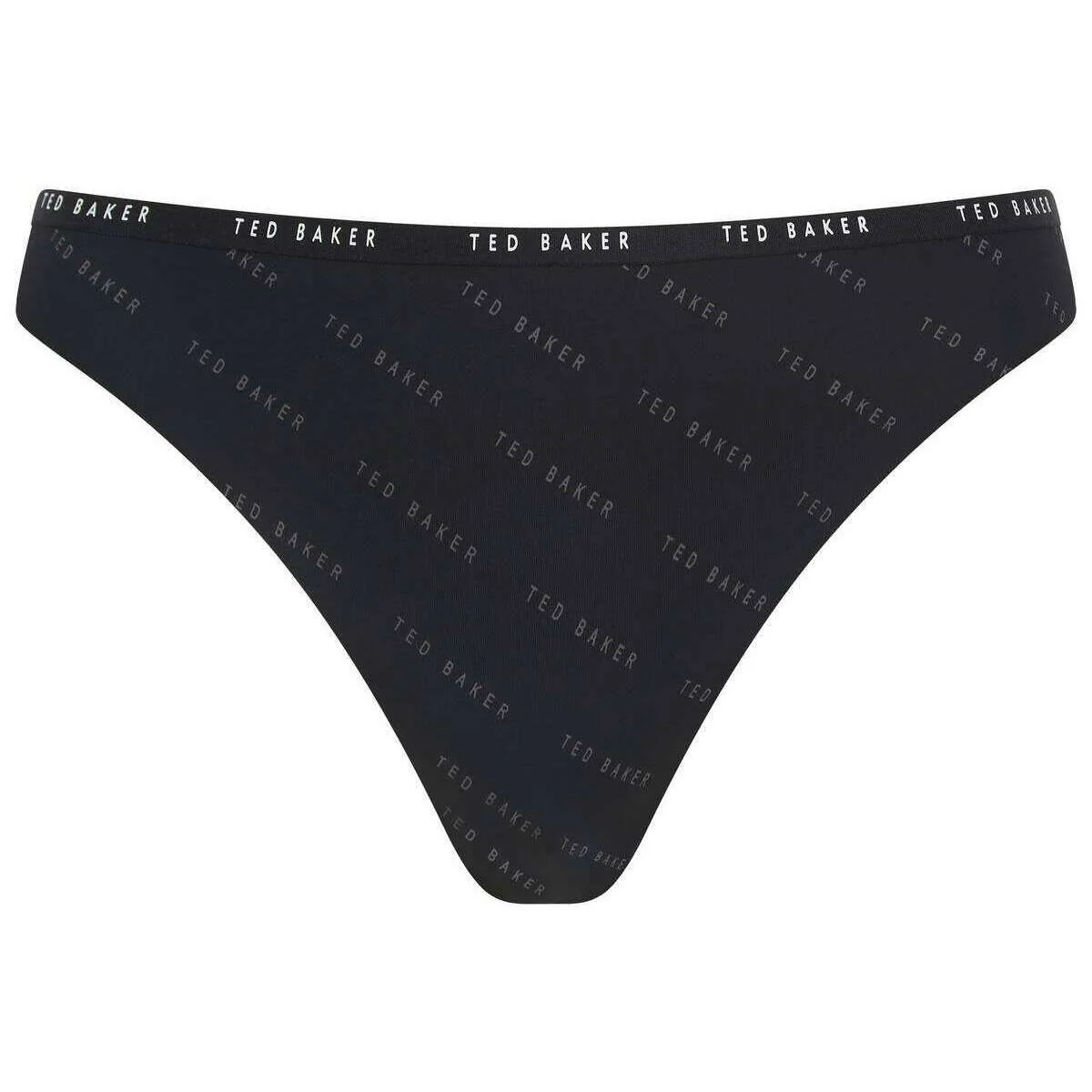 Ted Baker Indie 3 Pack Embossed No Show Thongs - White/Black/Irish Cream Beige - Image 2
