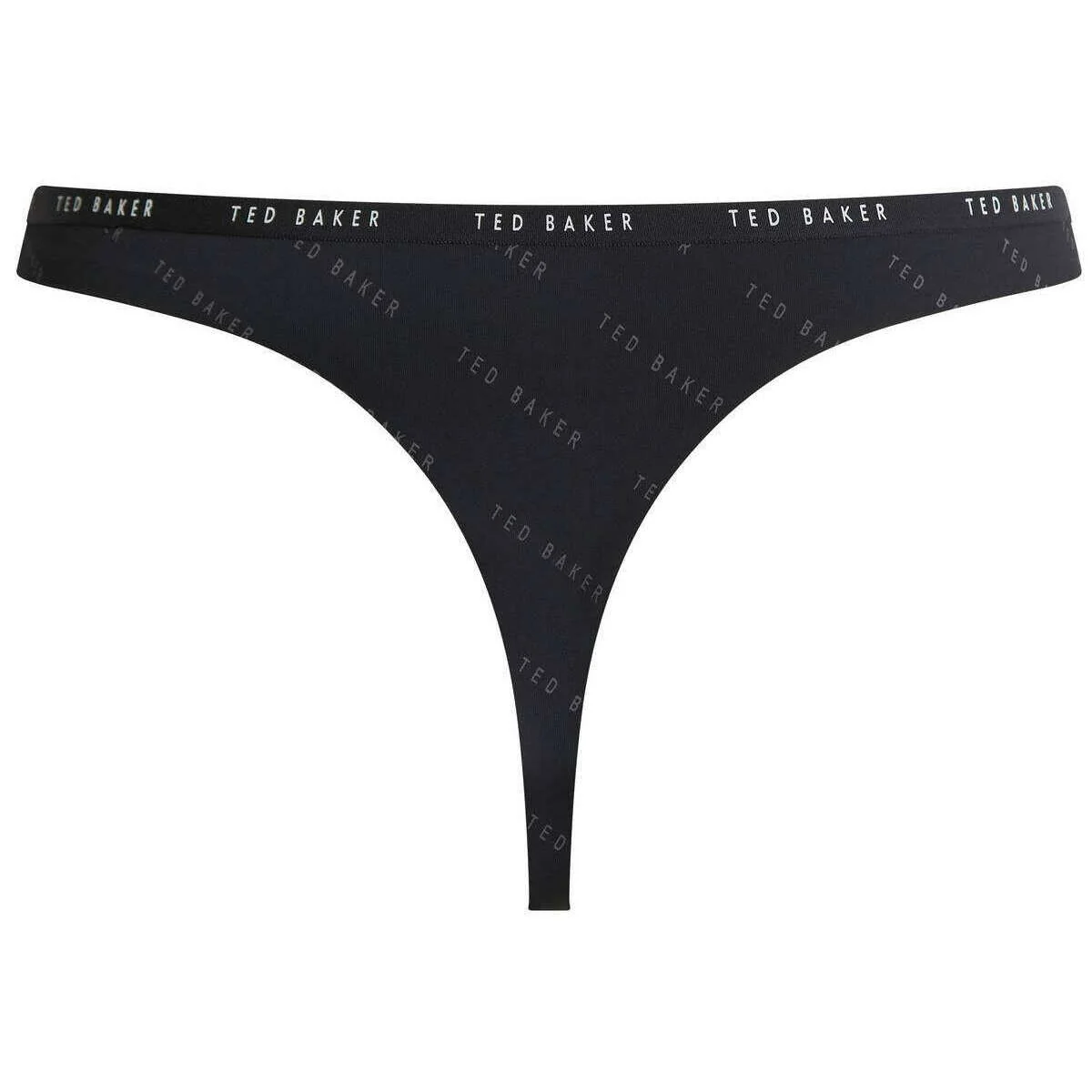 Ted Baker Indie 3 Pack Embossed No Show Thongs - White/Black/Irish Cream Beige - Image 3