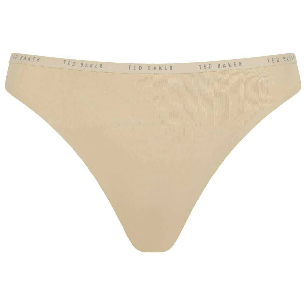 Ted Baker Indie 3 Pack Embossed No Show Thongs - White/Black/Irish Cream Beige - Image 4