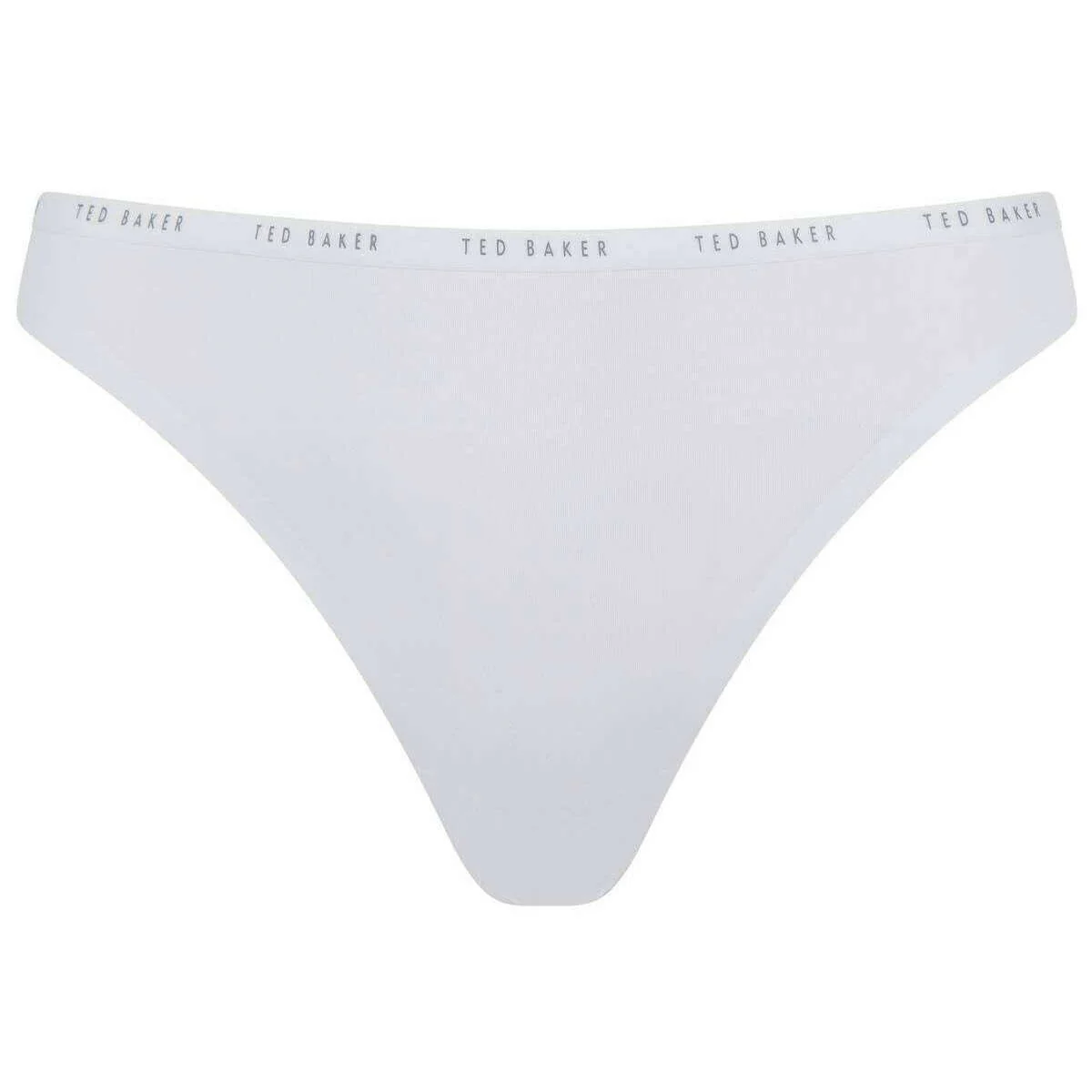 Ted Baker Indie 3 Pack Embossed No Show Thongs - White/Black/Irish Cream Beige - Image 5
