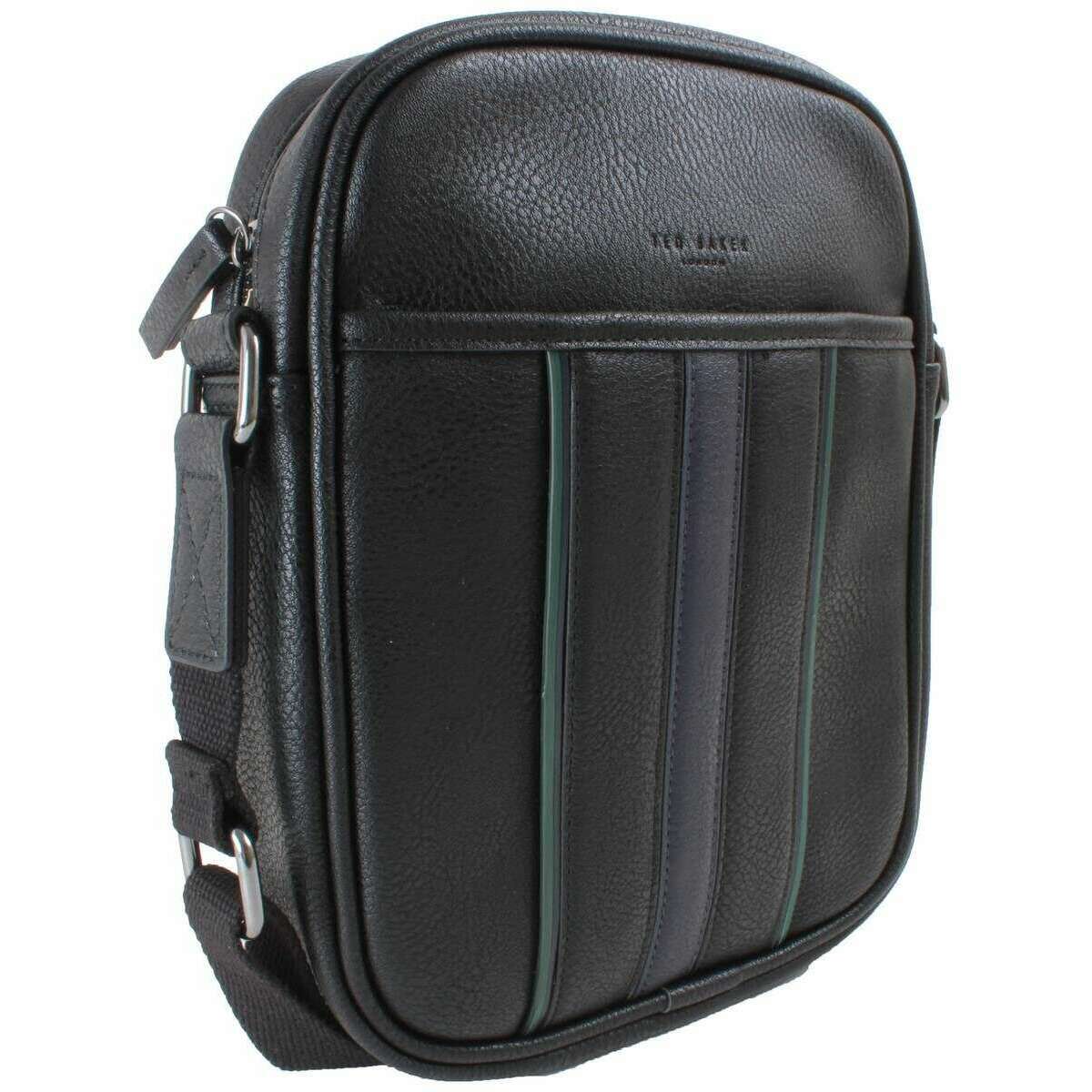 Ted Baker Keiigan Striped Flight Bag - Black - Image 3