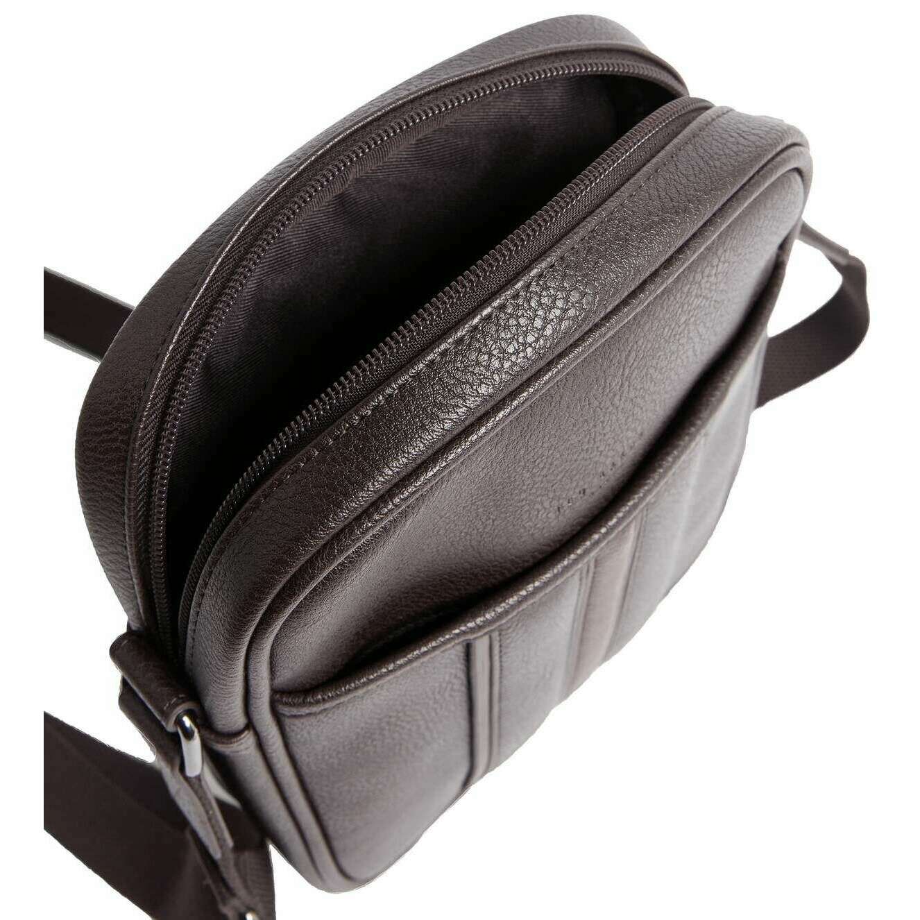 Ted Baker Keiigan Striped Flight Bag - Chocolate Brown - Image 3