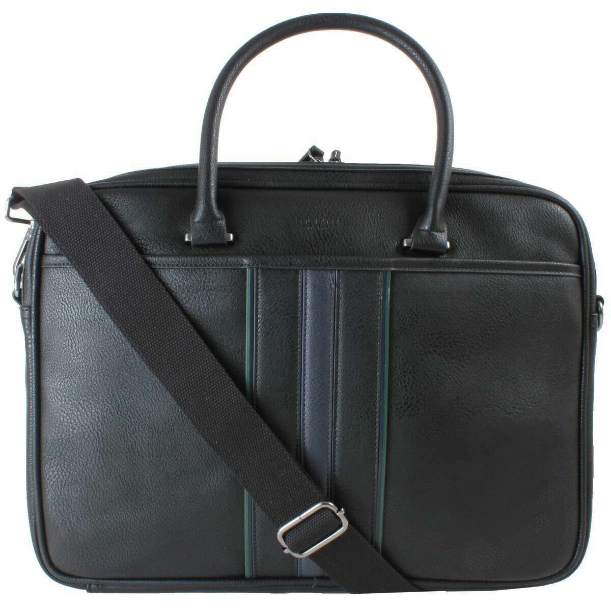 Ted Baker Kenriik Striped Document Bag - Black