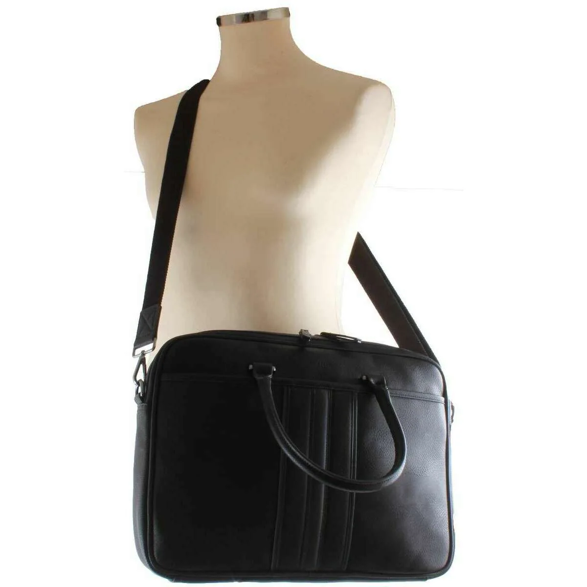 Ted Baker Kenriik Striped Document Bag - Black - Image 6