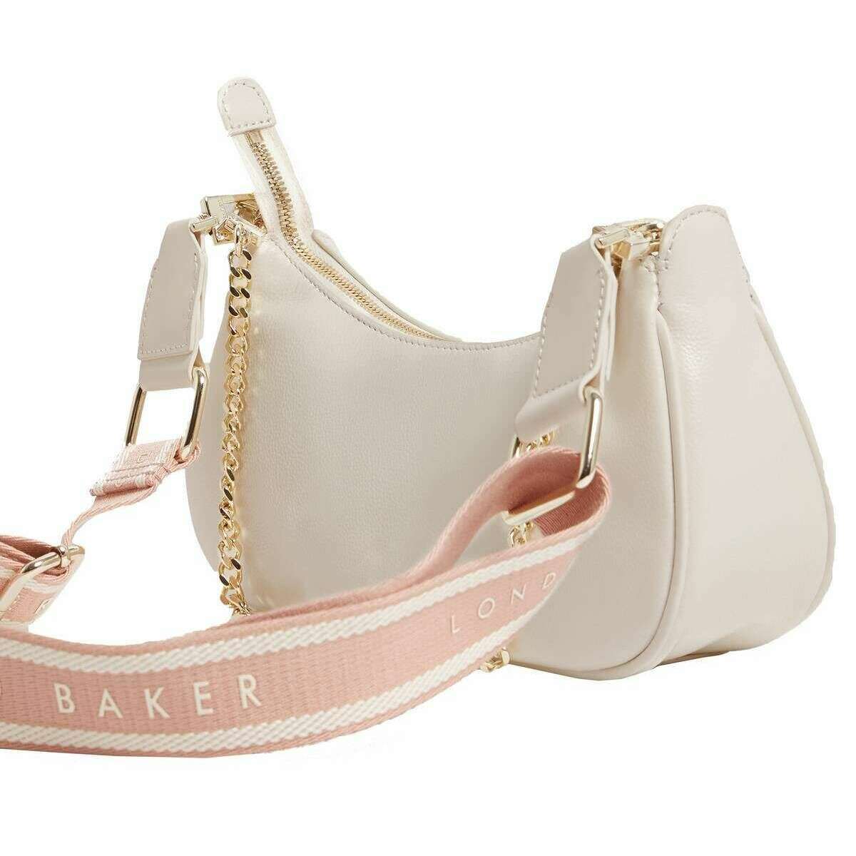 Ted Baker Laarna Small Leather Shoulder Bag - Ivory - Image 4