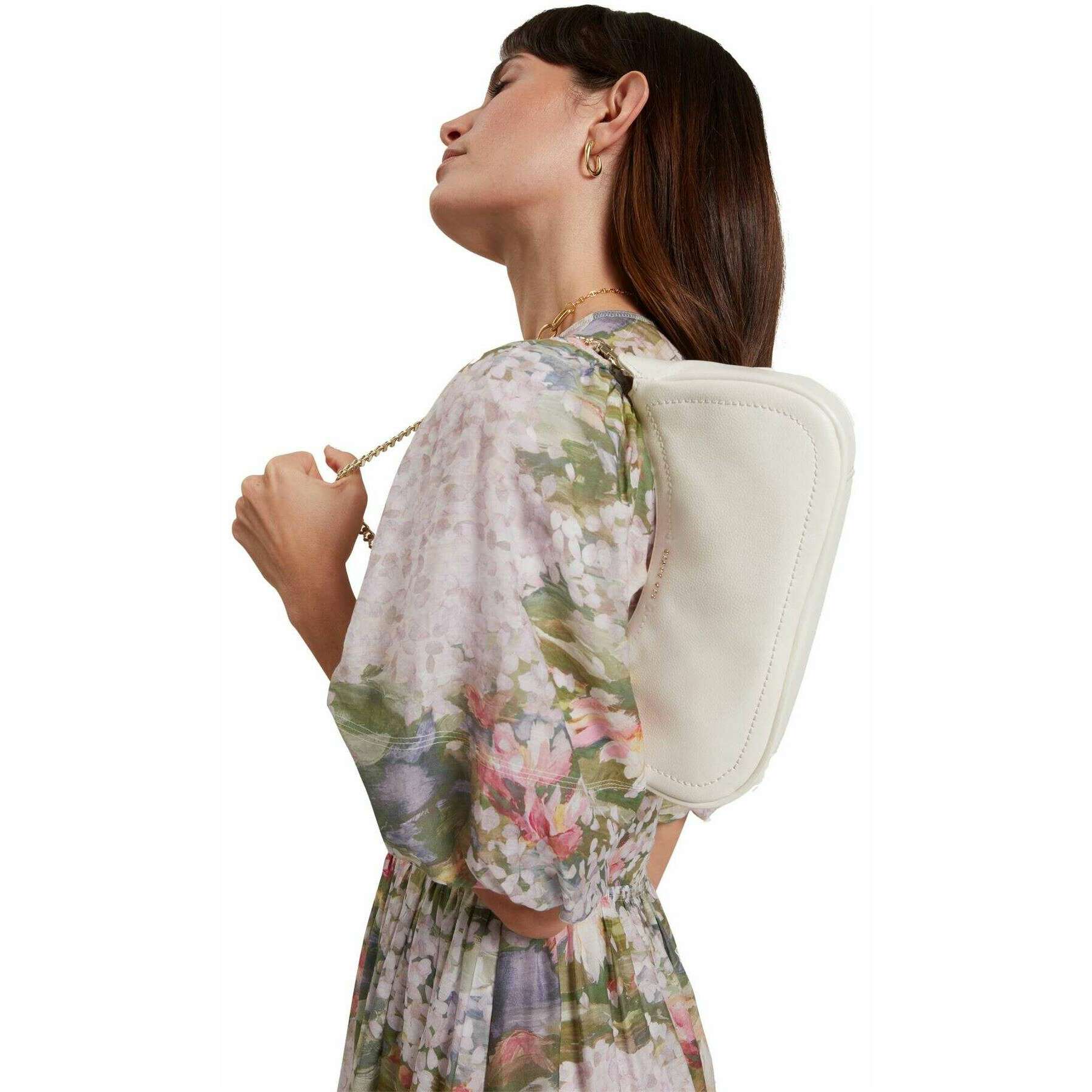 Ted Baker Laarna Small Leather Shoulder Bag - Ivory - Image 5