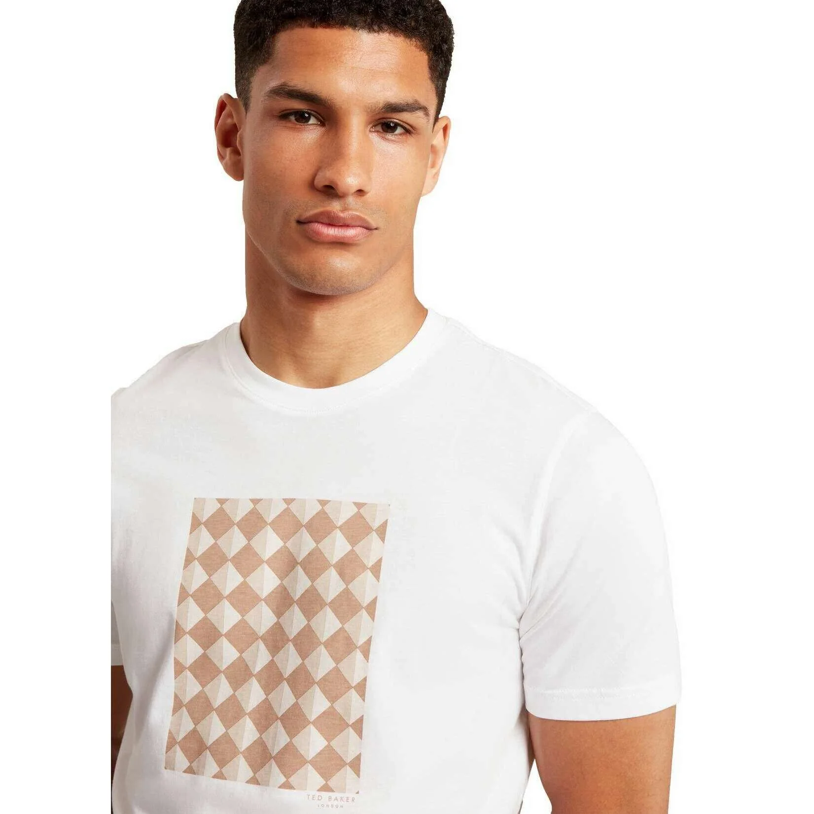Ted Baker Mayison 3 Pack Box Print Jersey T-Shirt - Tan - Image 5