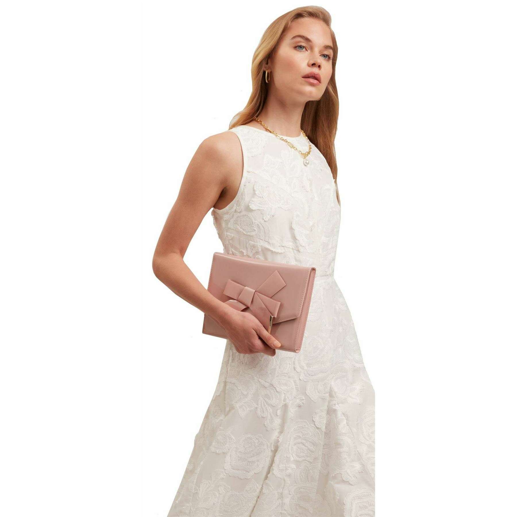 Ted Baker Nikkey Knot Bow Envelope Pouch Bag - Pink - Image 5