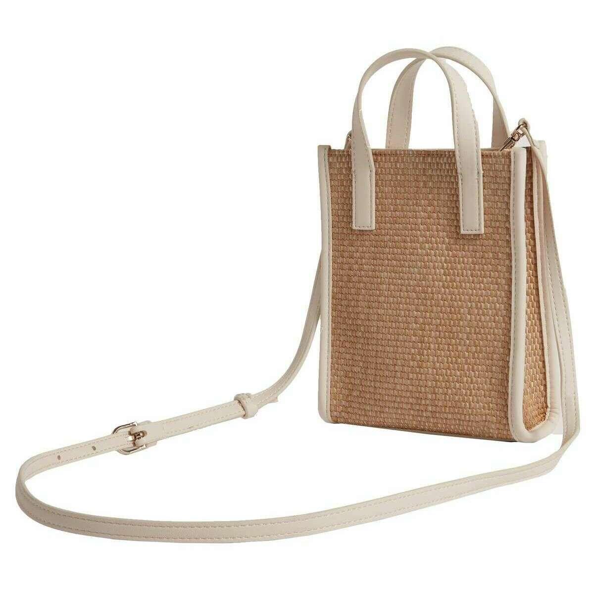 Ted Baker Paulii Faux Raffia Mini Icon Bag - Ivory/Beige - Image 2