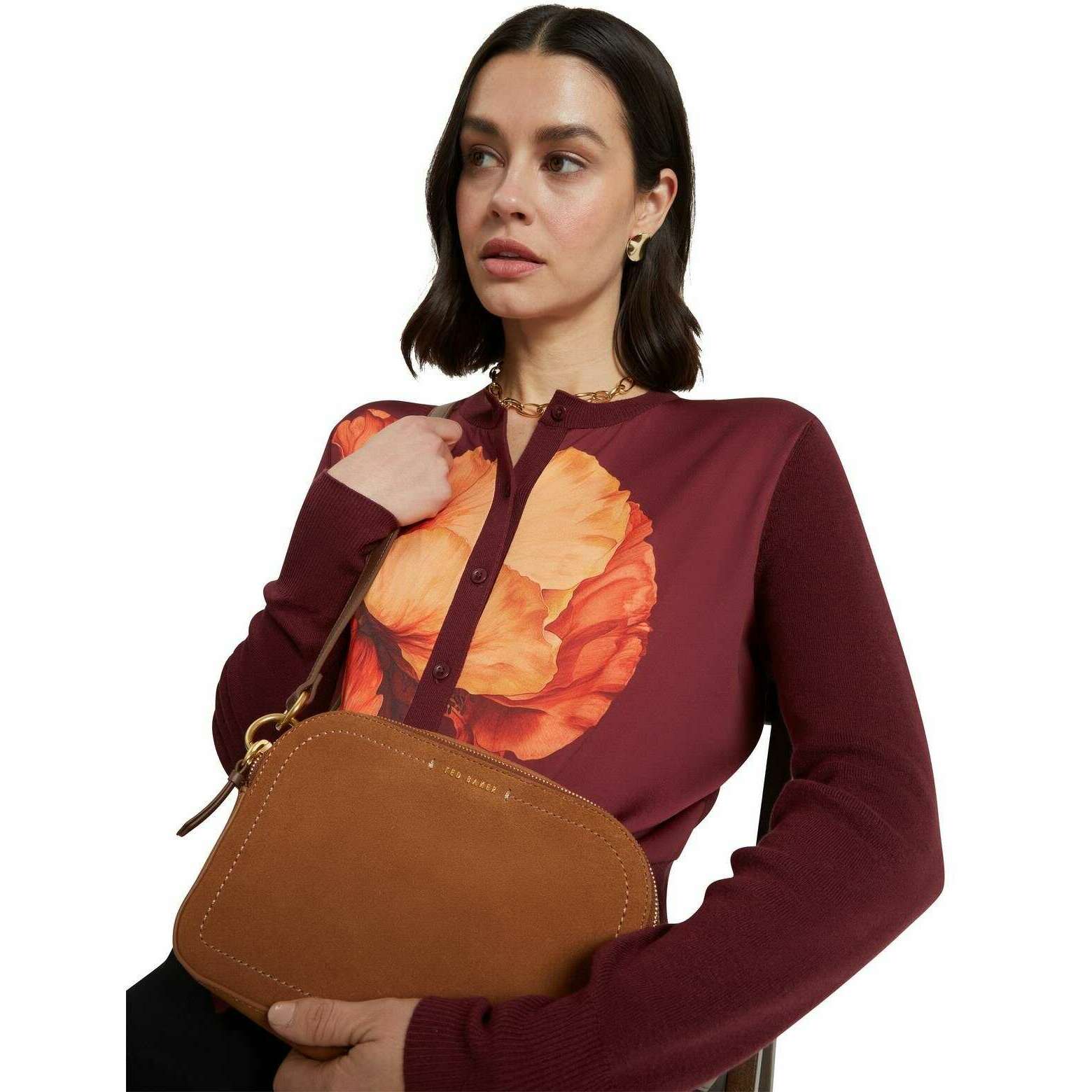 Ted Baker Shayane Suede Camera Bag - Brown - Image 6