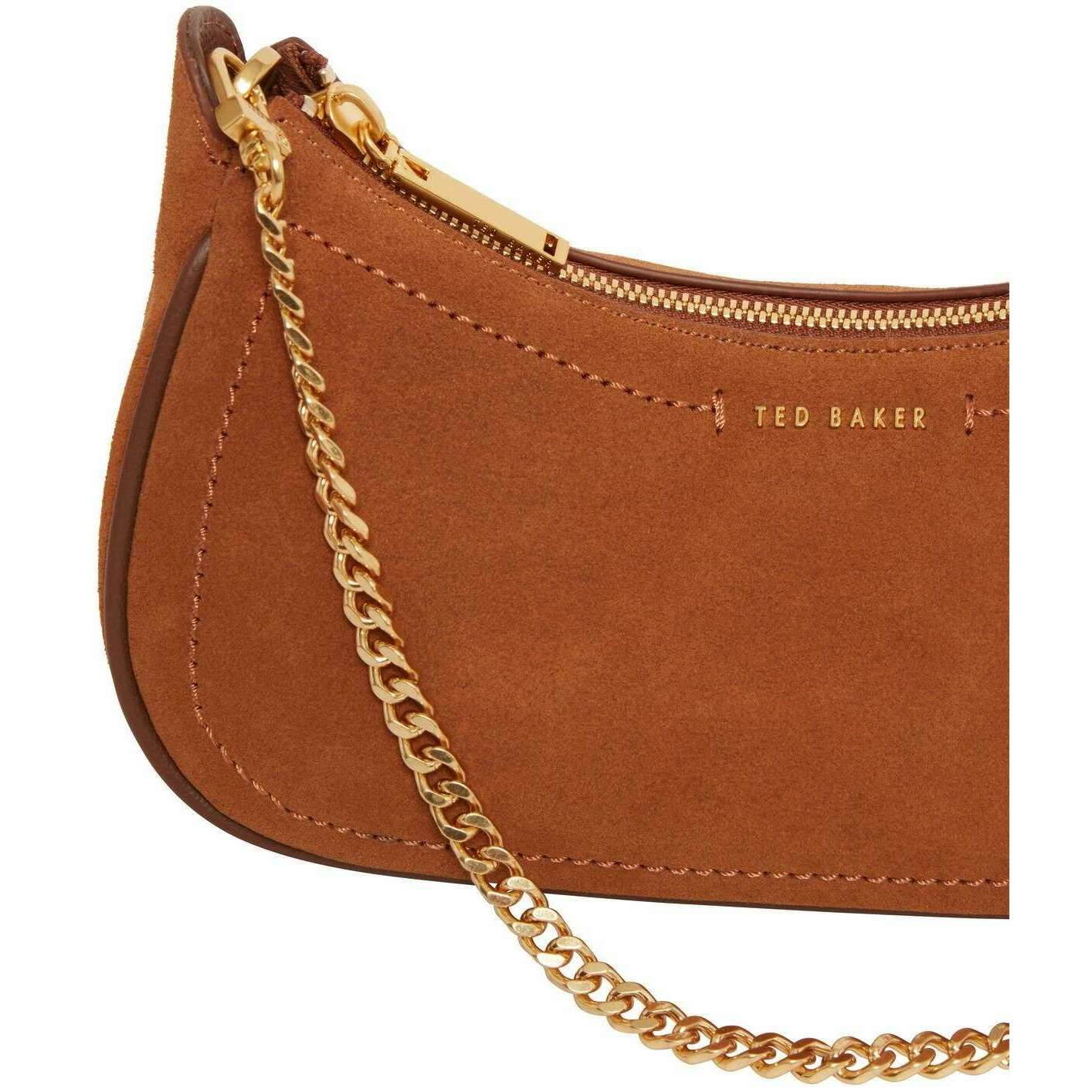 Ted Baker Shayine Small Suede Shoulder Bag - Brown - Image 4