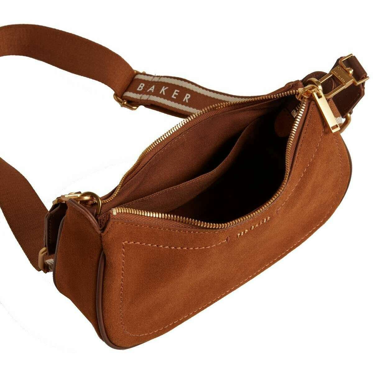 Ted Baker Shayine Small Suede Shoulder Bag - Brown - Image 5
