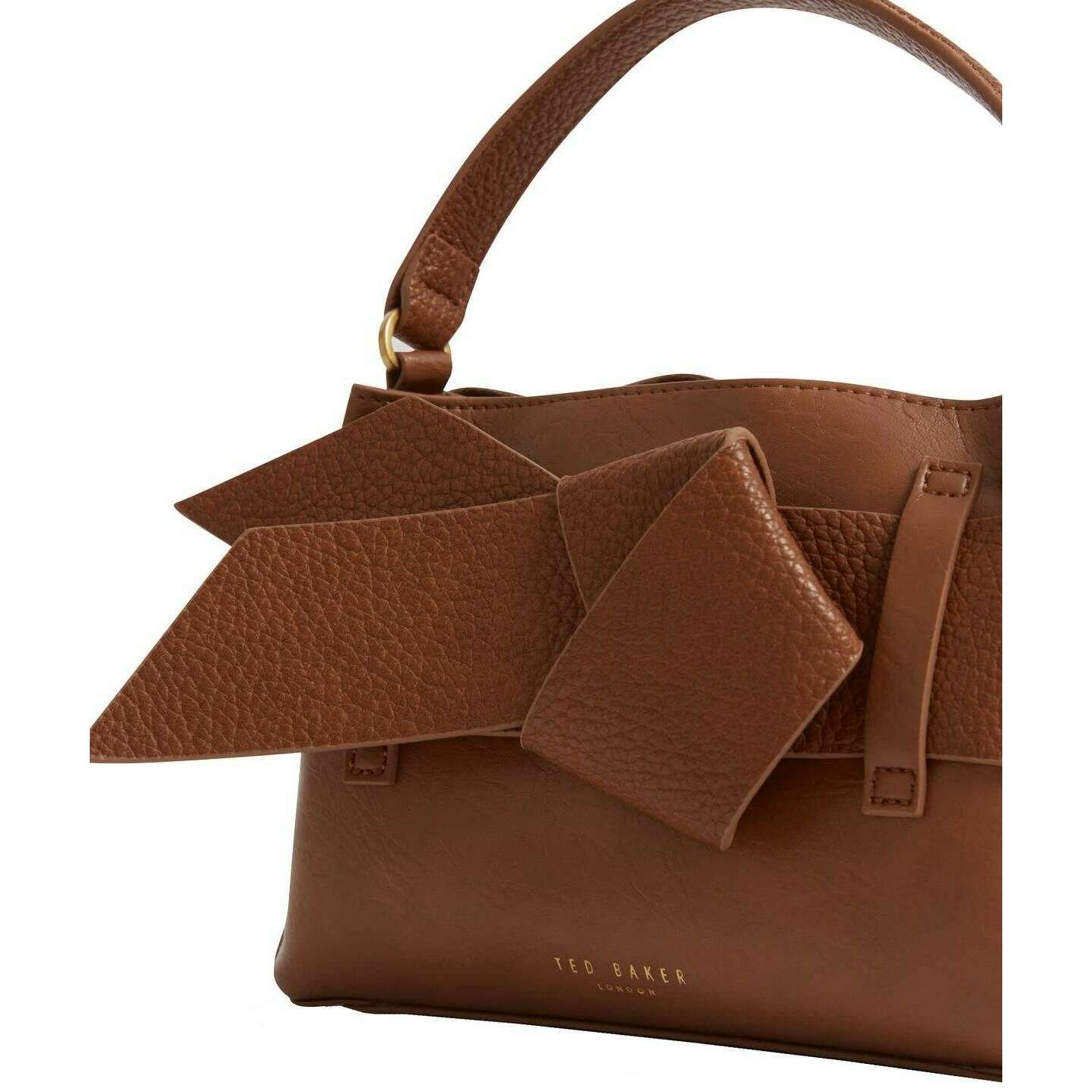 Ted Baker Ssansa Knot Bow Mini Top Handle Bag - Tan - Image 4