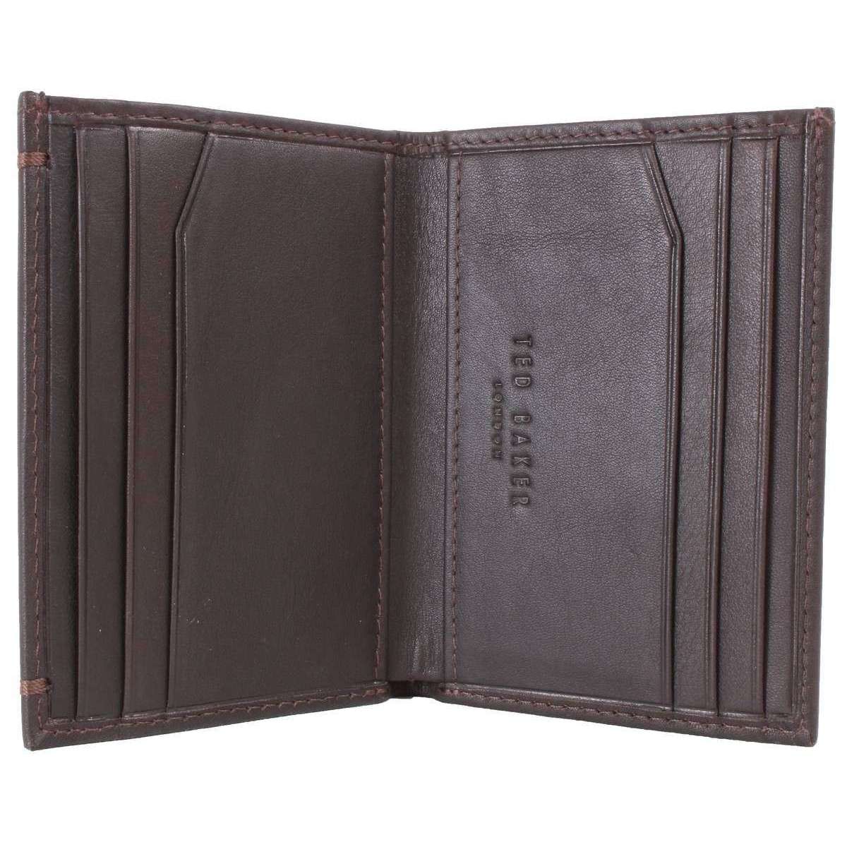 Ted Baker Zackory Leather Card Holder Wallet - Chocolate Brown - Image 4
